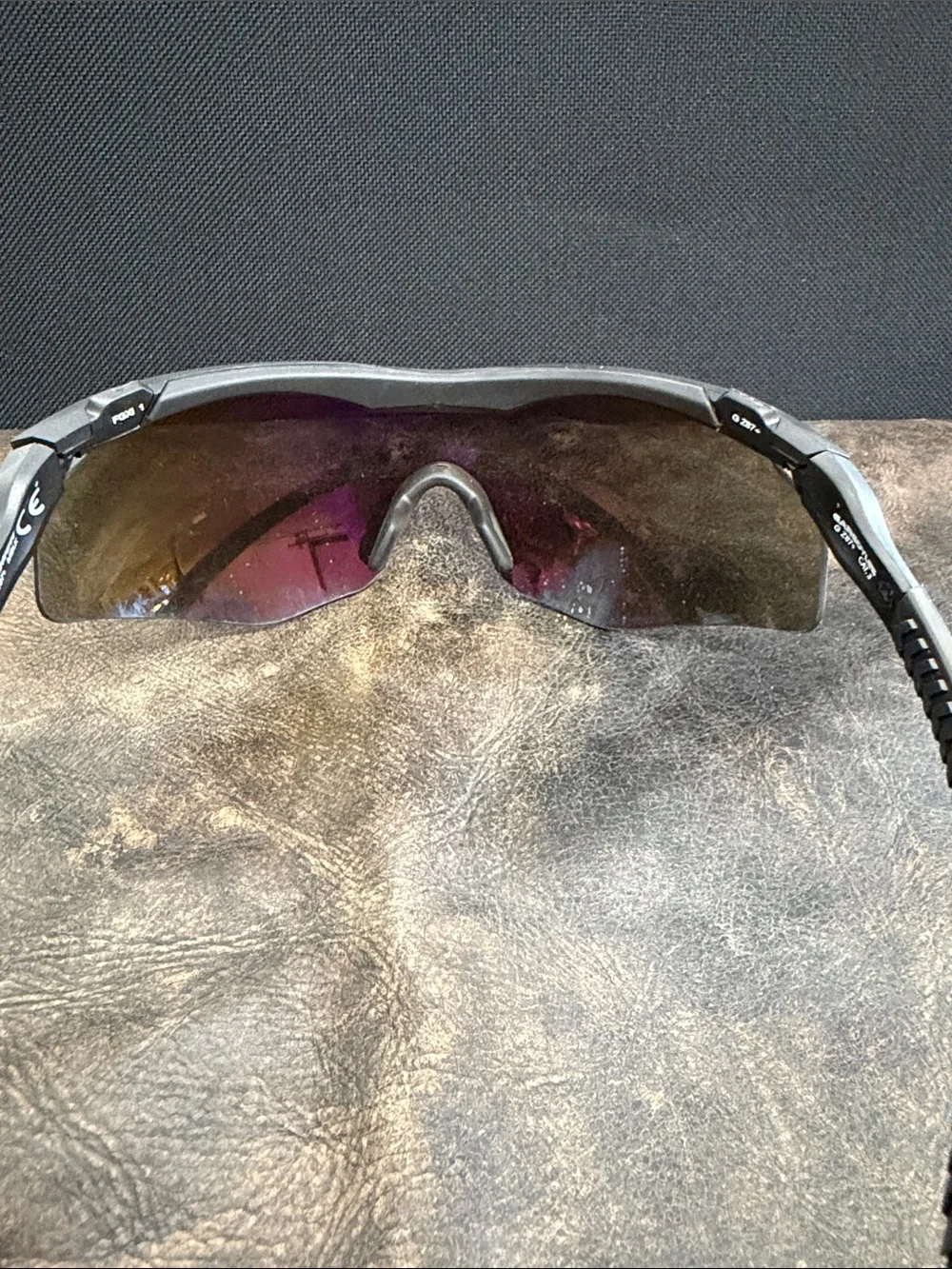Gargoyle GZ87+ Safety/Wraparound Sunglasses in Gray with Black Lens